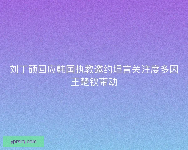 刘丁硕回应韩国执教邀约坦言关注度多因王楚钦带动